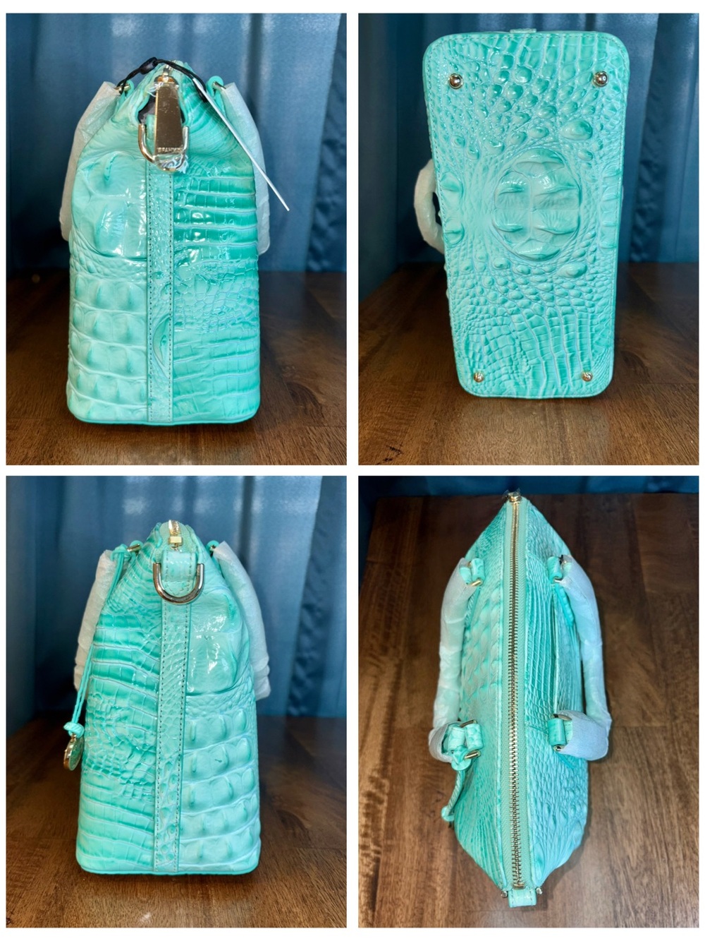 Brahmin NWT Duxbury - Jadeite - *Exclusive Design* - FRONT EYE - Cool Mint - Picture 5 of 16
